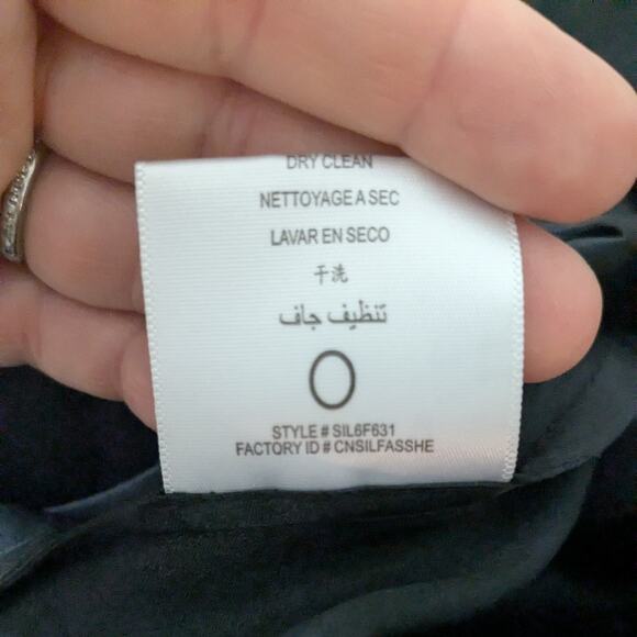 Y2K BCBG Silk Prom Dress Maxi Gown 2 Black Silk Ruffle Glam Grunge Layered Vtg - Picture 15 of 15